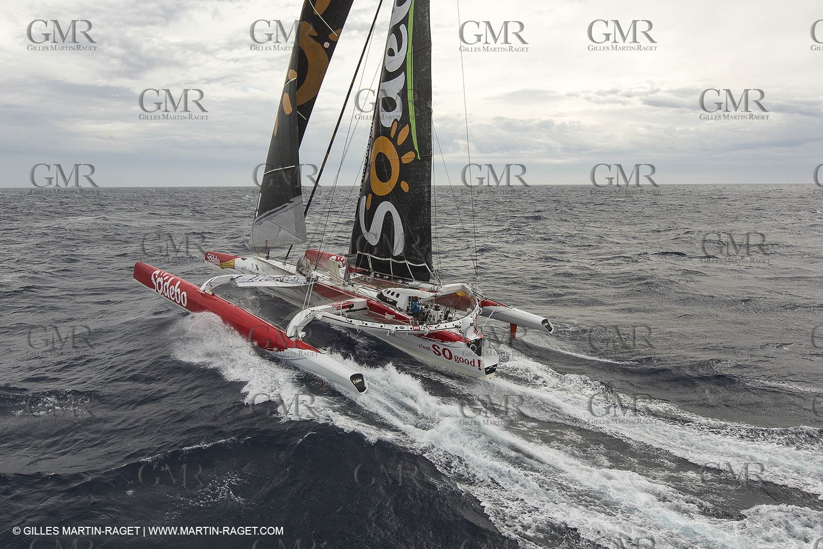 12 09 2012 - Marseille (FRA,13) - Trimaran Sodebo - Thomas Coville - Trans Mediterranée record attempt.