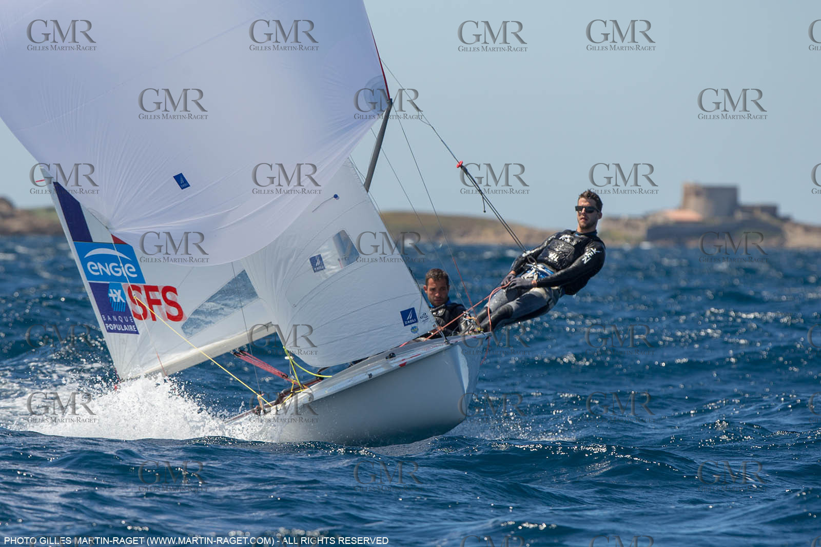 25 04 2016, Hyères (FRA,83), Jeux Olympiques Rio 2016, voile, 470, Sofian Bouvet   Jeremie Mion, SFS Voile