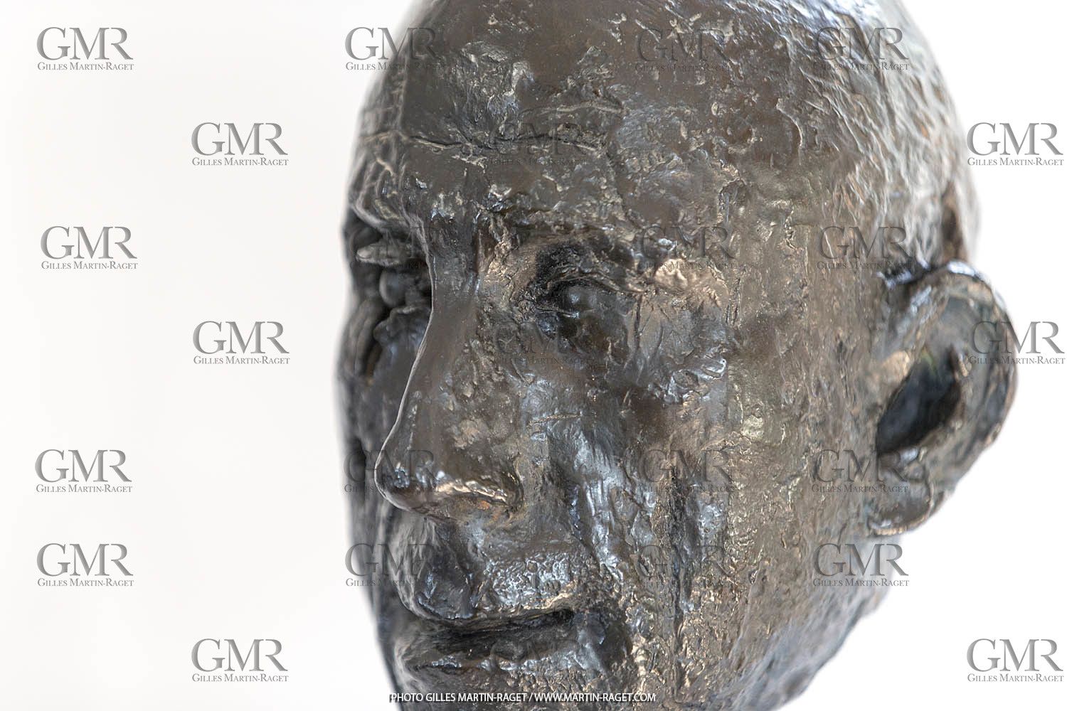 06 03 2016, Saint Etienne du Grès (FRA,13), Oeuvre de Germaine Richier, buste Le Guerrier, 1945, 5 8