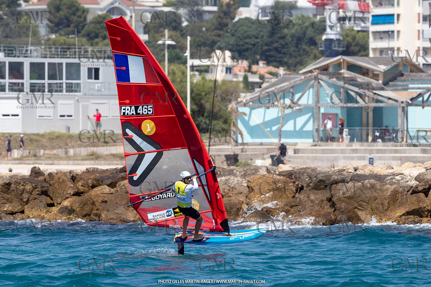 16 07 2023, Marseille, (FRA), Paris 2024 Olympic Games 2024 Sailing Test Event, Day 8, Medal race IQ Foil Men, Thomas Goyard (FRA)
