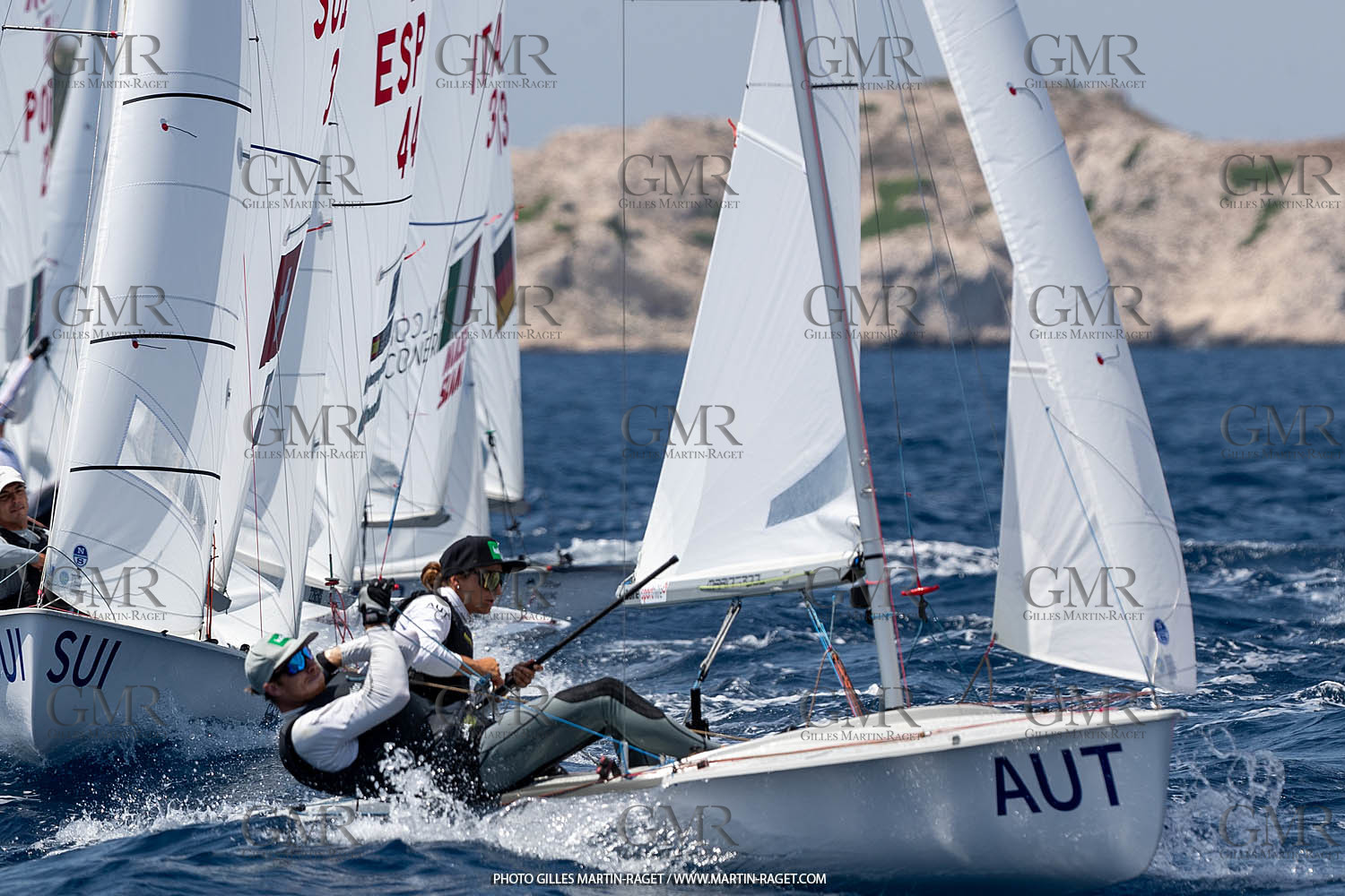 09 07 2023, Marseille (FRA), Paris 2024 Sailing Test Event, Race Day 1, 470
