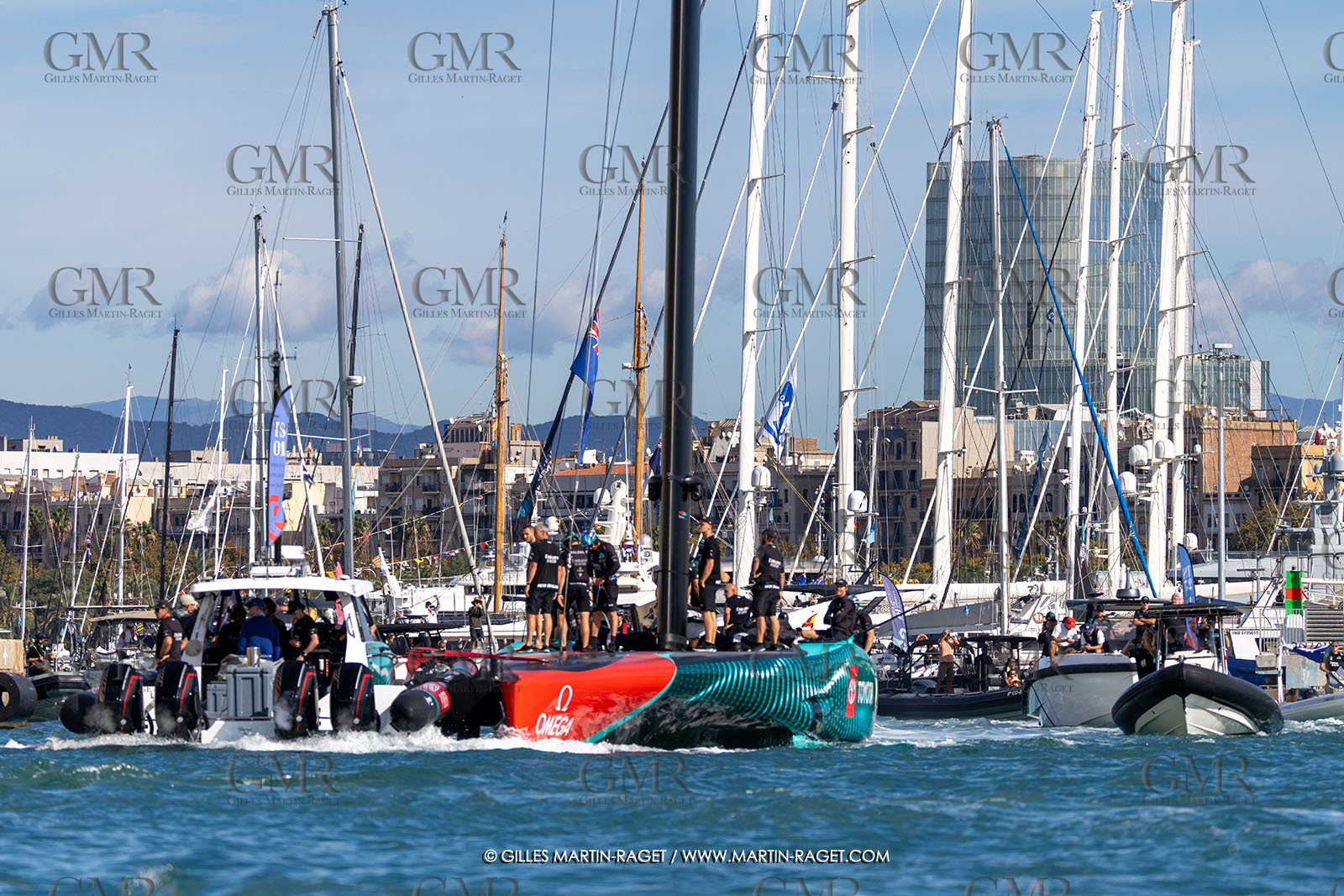 19 10 2024, Barcelona (ESP), Louis Vuitton 37th America's Cup, Final Match, Race Day 6, Dock out