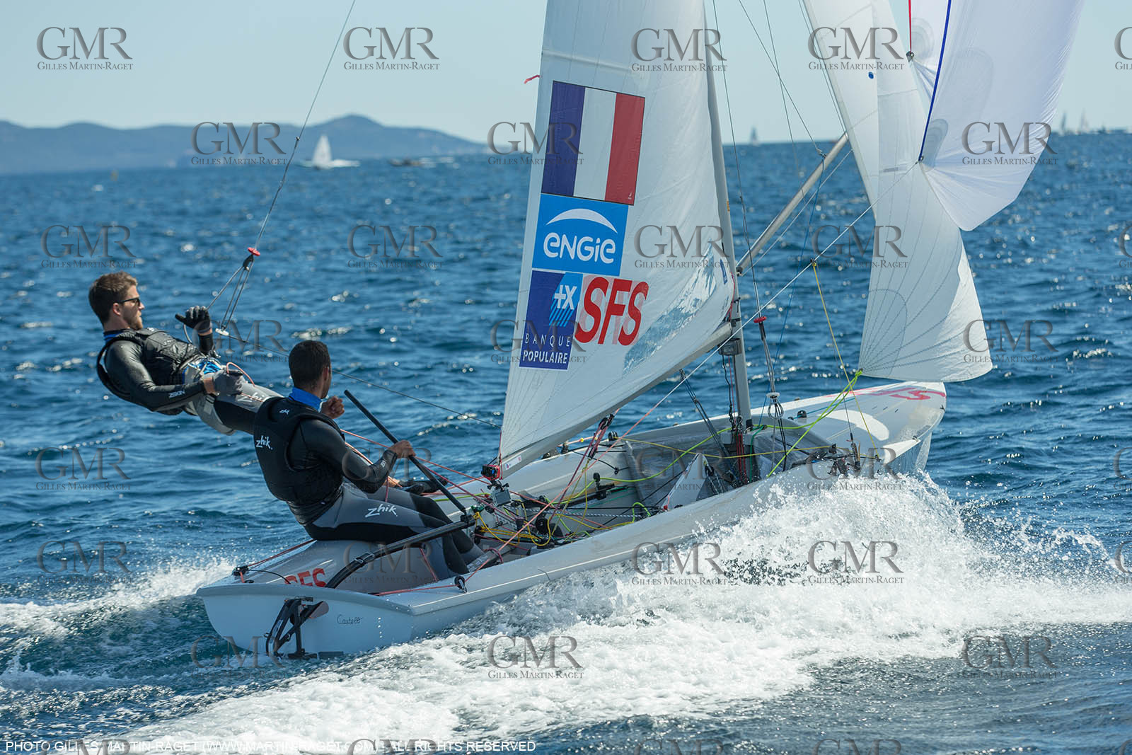 25 04 2016, Hyères (FRA,83), Jeux Olympiques Rio 2016, voile, 470, Sofian Bouvet   Jeremie Mion, SFS Voile