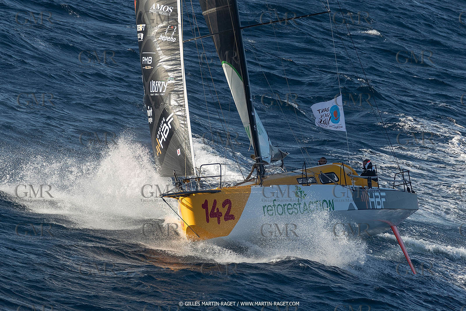 27 08 2021, Marseille (FRA), Transat Jacques Vabre 2021, Class 40, HBF-Reforest'Action (Kito de Pavant, Gwen Gbick)