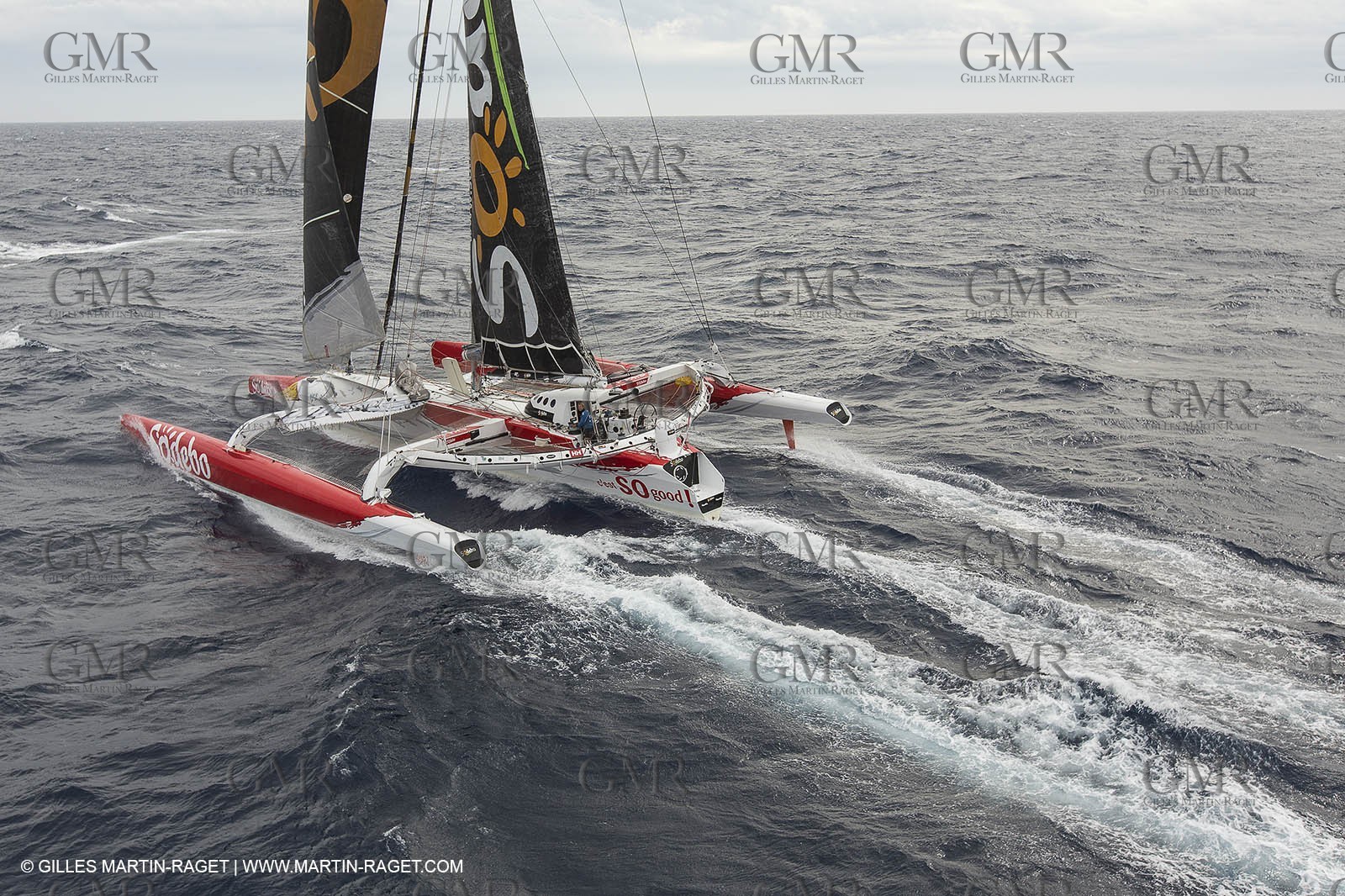 12 09 2012 - Marseille (FRA,13) - Trimaran Sodebo - Thomas Coville - Trans Mediterranée record attempt.