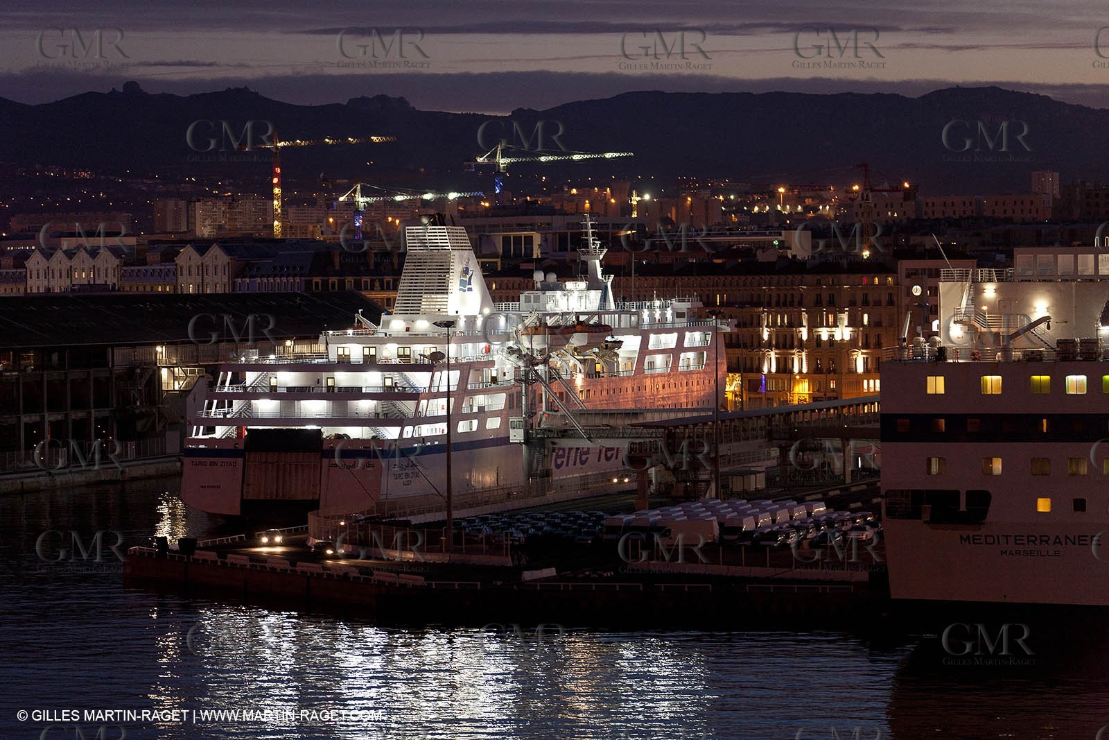 17 02 2012 - Marseille (FRA,13) - Arrival in Marseille harbour onboard ferry Piana (La Meridionale Corp.)