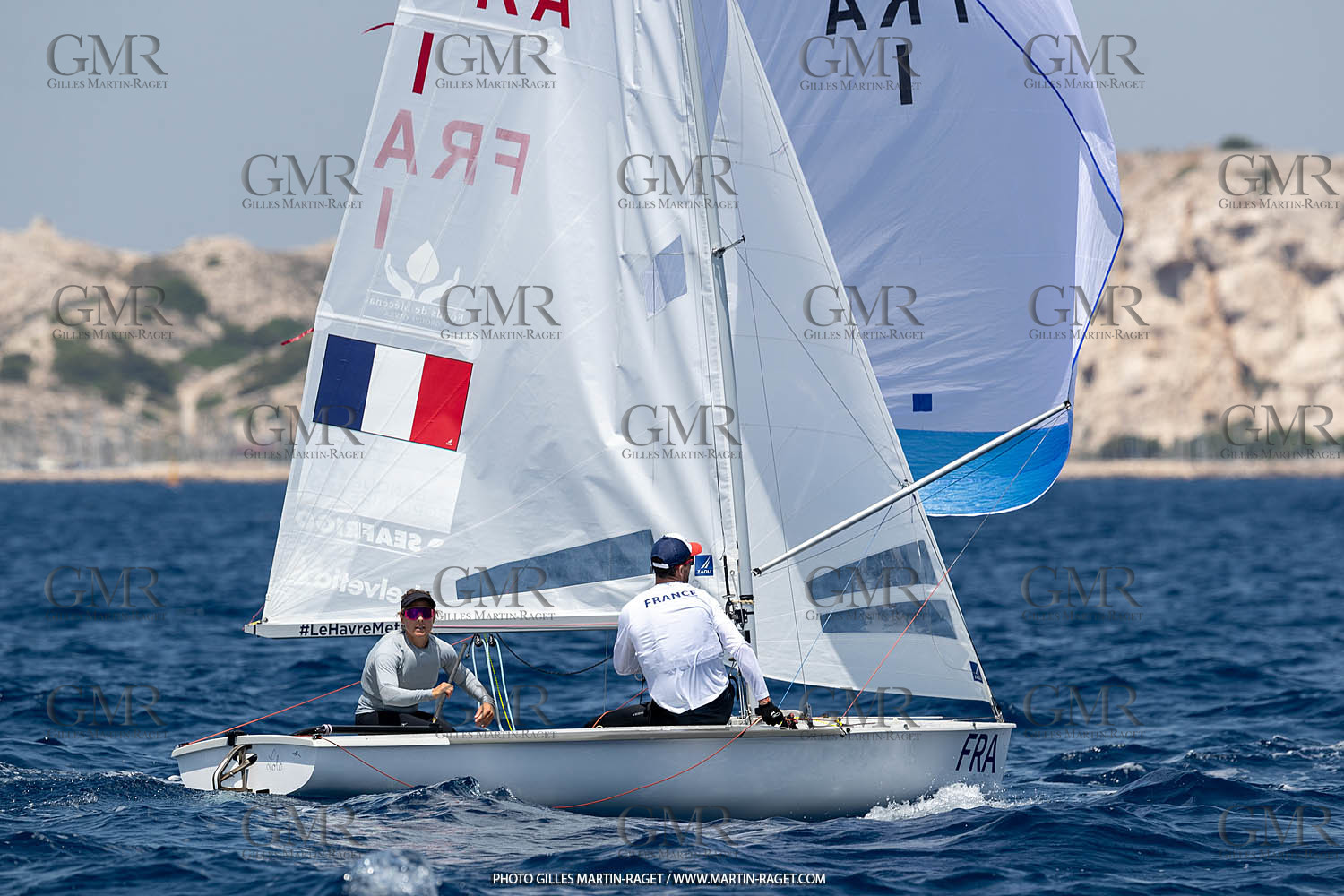 09 07 2023, Marseille (FRA), Paris 2024 Sailing Test Event, Race Day 1, 470