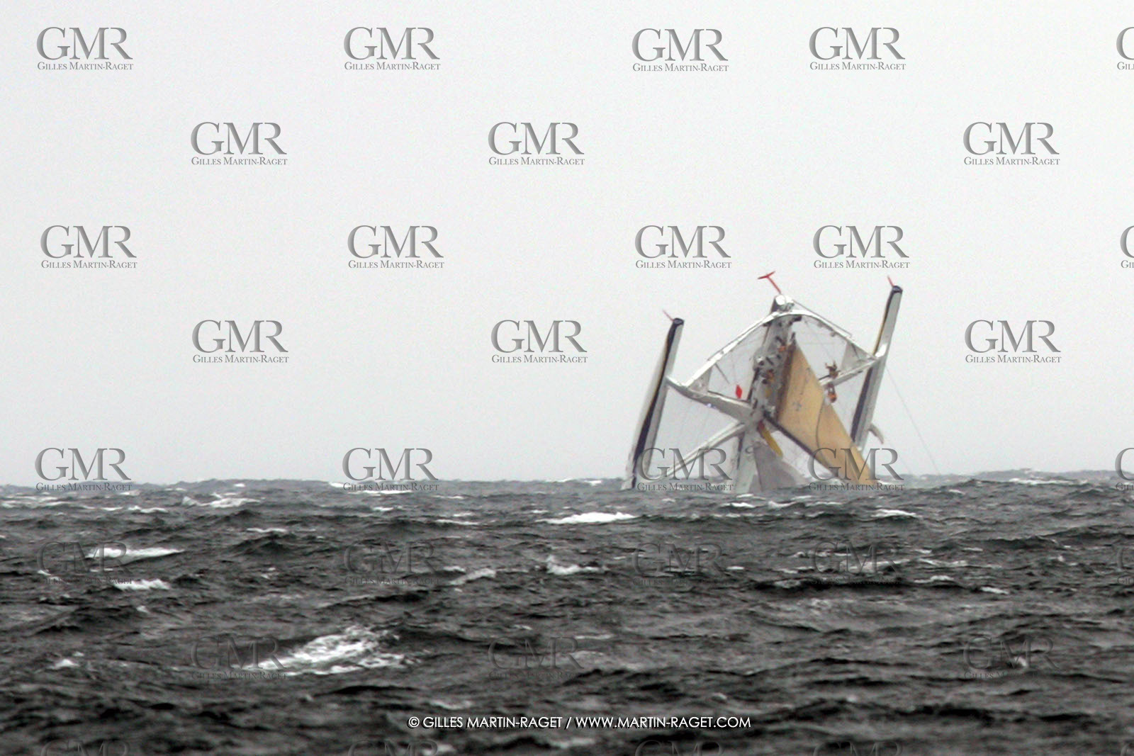 2004 ORMA Multihulls Championship - Fecamp Grand Prix - Gitana X capsize