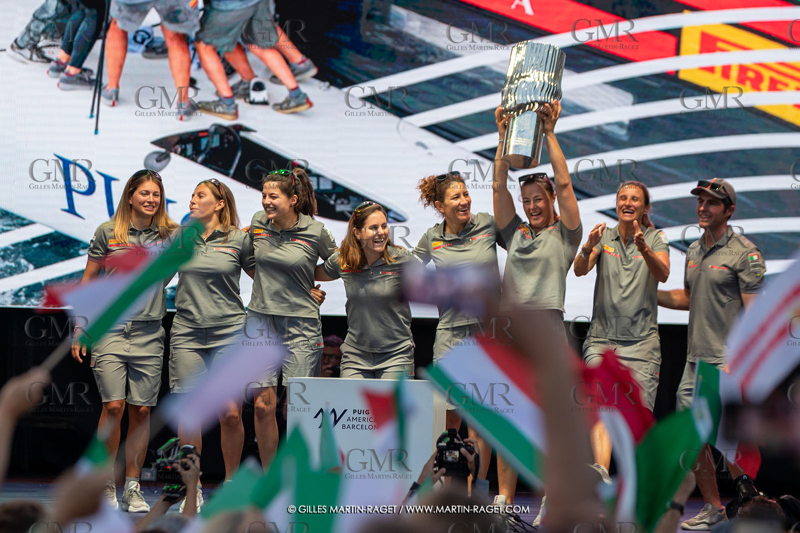 13 10 2024, Barcelona (ESP), Louis Vuitton 37th America's Cup, Final Match, Race Day 2, Puig Women America's Cup Prizegving