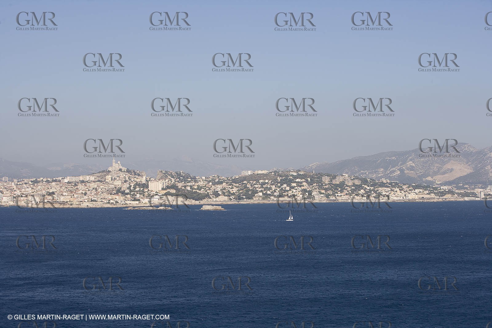 Marseilles seen from the Frioul islands