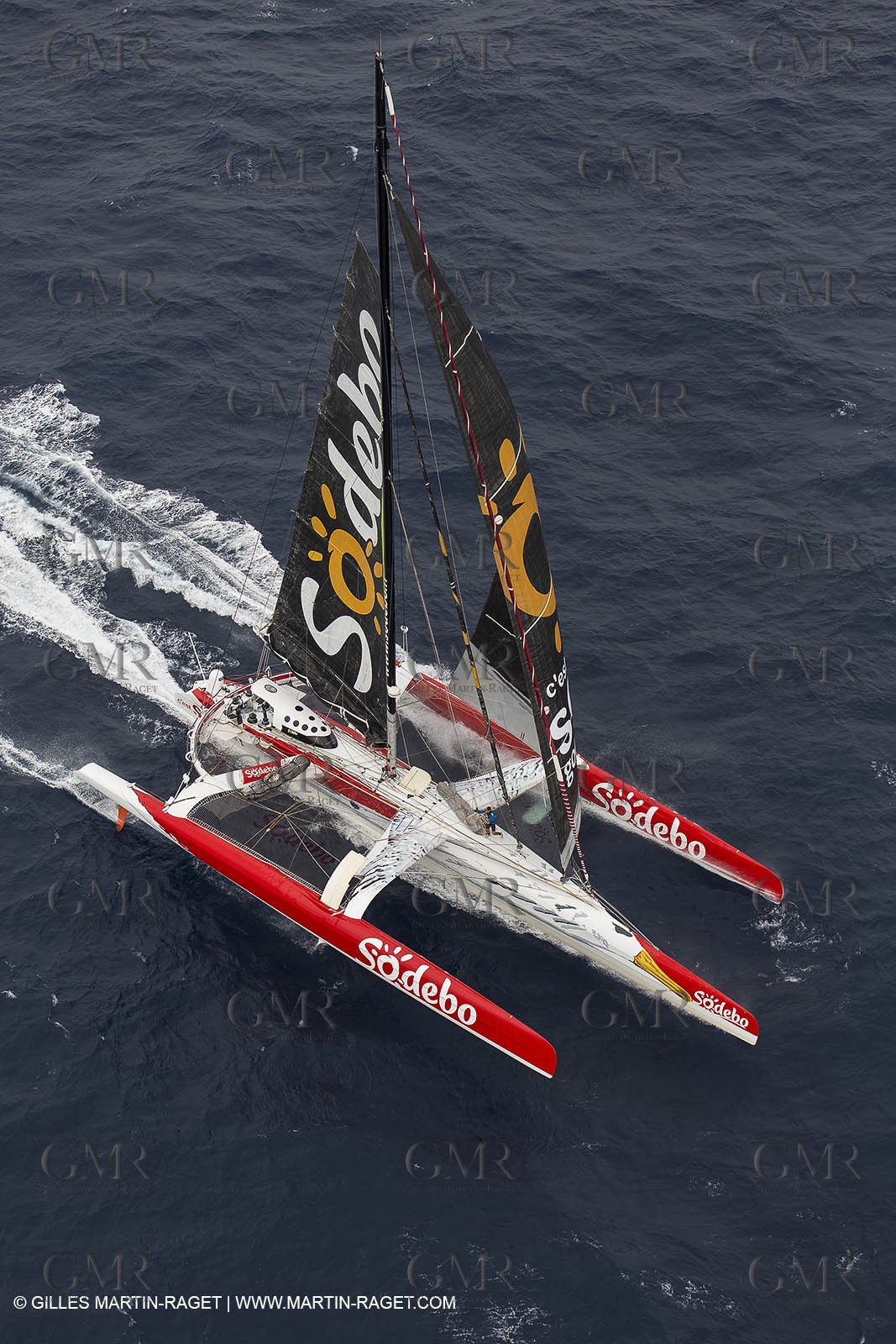 12 09 2012 - Marseille (FRA,13) - Trimaran Sodebo - Thomas Coville - Trans Mediterranée record attempt.