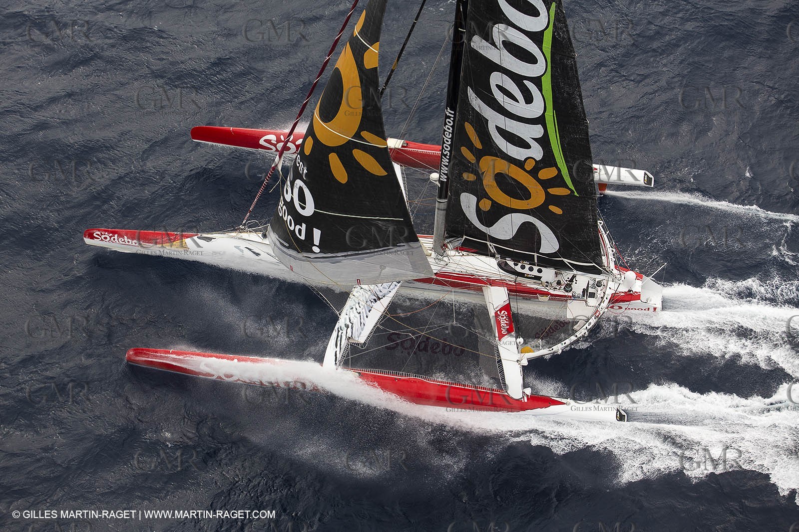 12 09 2012 - Marseille (FRA,13) - Trimaran Sodebo - Thomas Coville - Trans Mediterranée record attempt.