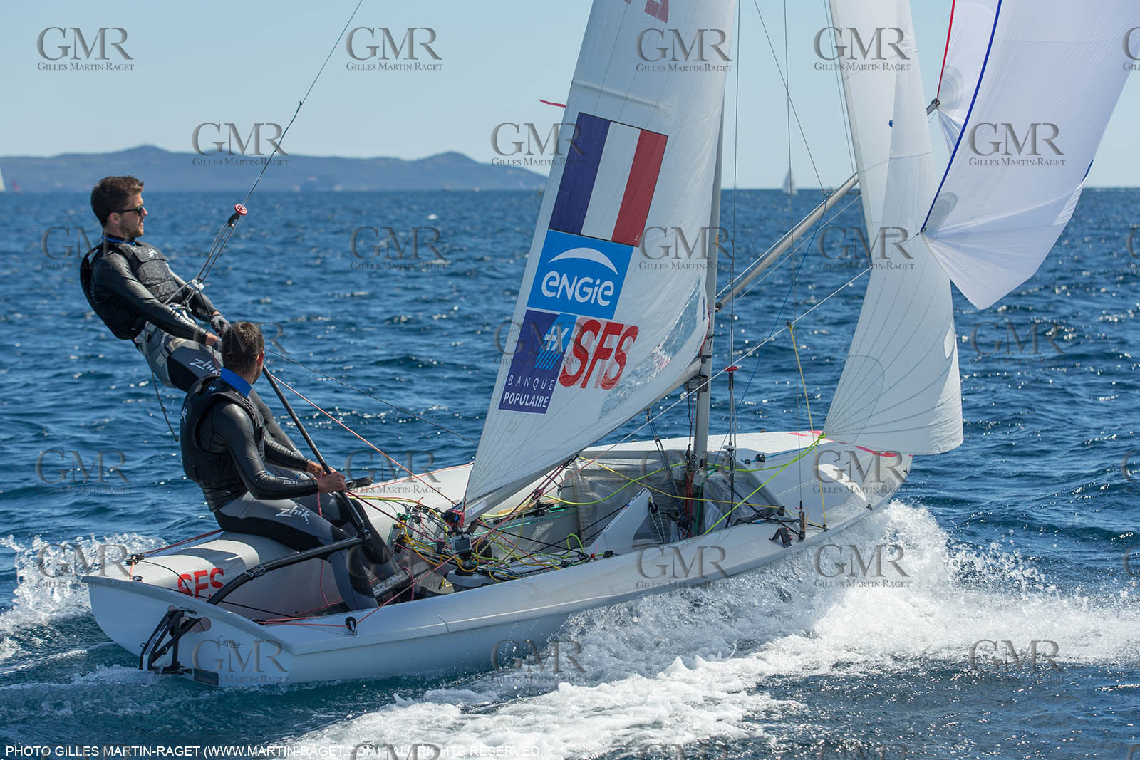 25 04 2016, Hyères (FRA,83), Jeux Olympiques Rio 2016, voile, 470, Sofian Bouvet   Jeremie Mion, SFS Voile