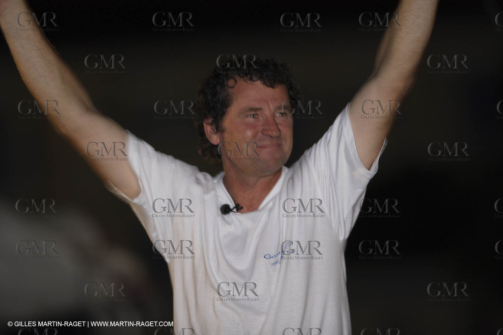 05 11 2006 - Pointe à Pitre Guadelupe (FRA) - Route du Rhum 2006 arrival - overall winner Lionel Lemonchois (Gitana 11)