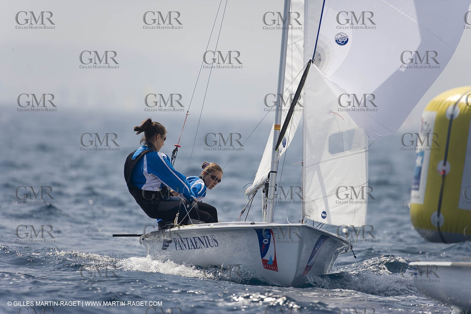 24 04 2007 - 2007 Semaine Olympique Française - Hyères (South of France) - Day 3- Team France - 470 Femme - Petitjean-Douroux