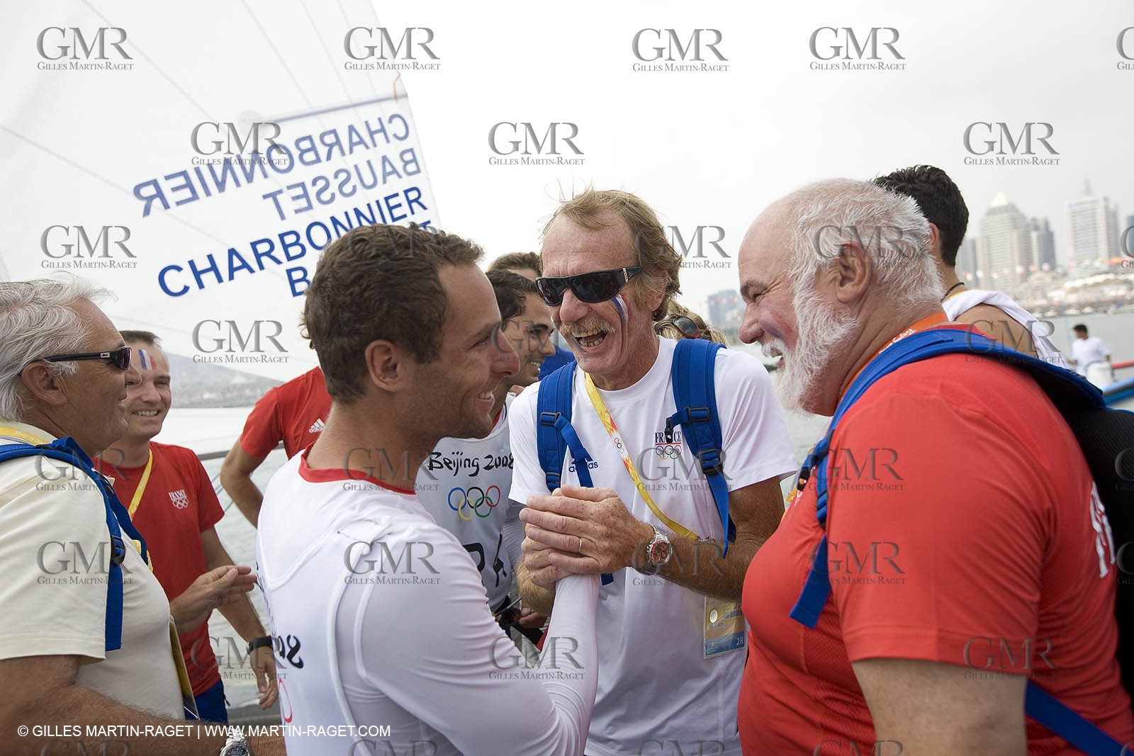 18 08 2008 - Qingdao (CHN) - 2008 Olympic games - Day 10 - Medal race 470 men, Charbnonnier Bausset bronze medal