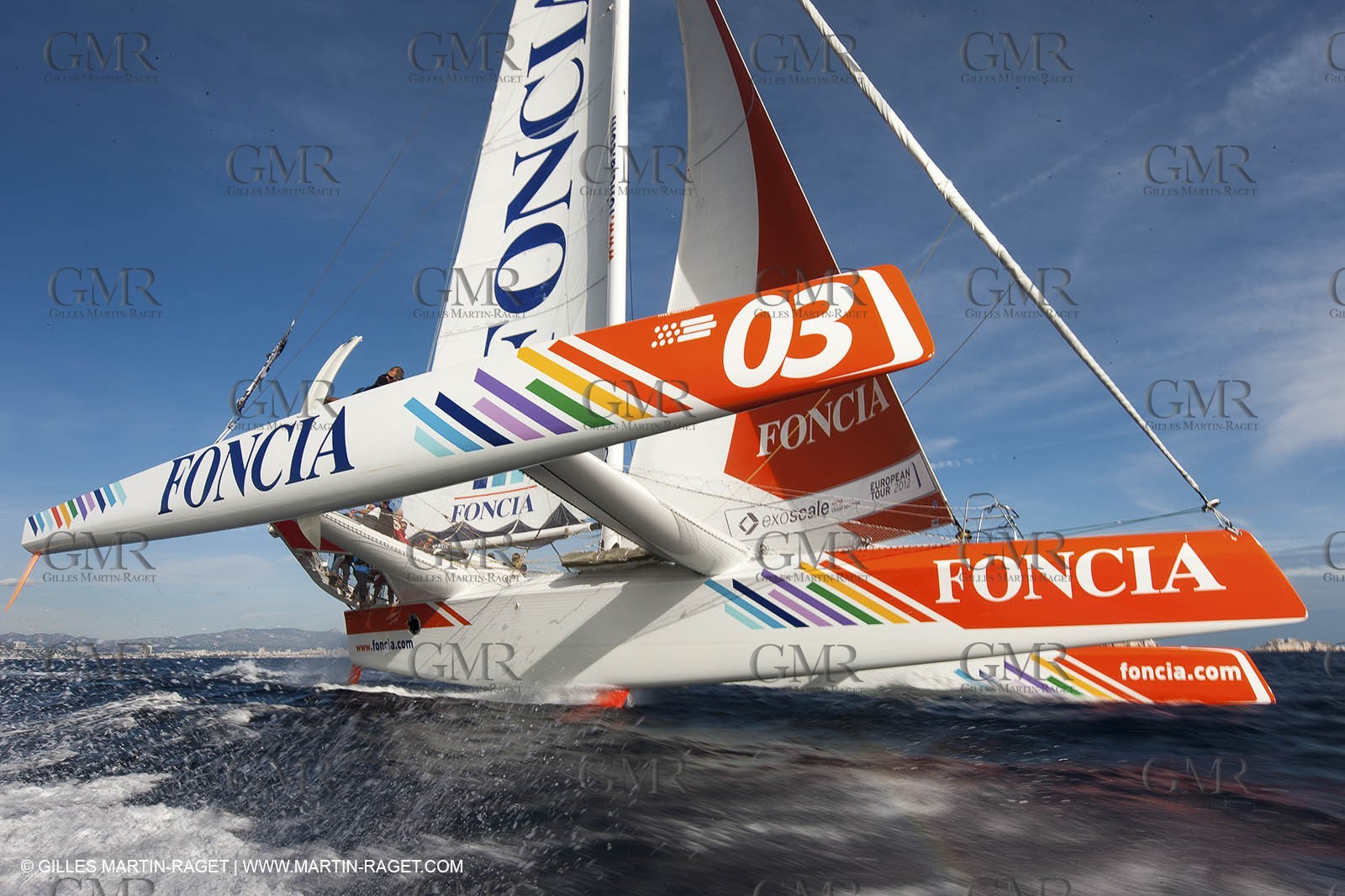 27 09 2012 - Marseille (FRA,13) - Alpari World Match Race Tour - Match Race France 2012 - Day 3 - Quarter finals - Matc Racing specialists sail on Foncia