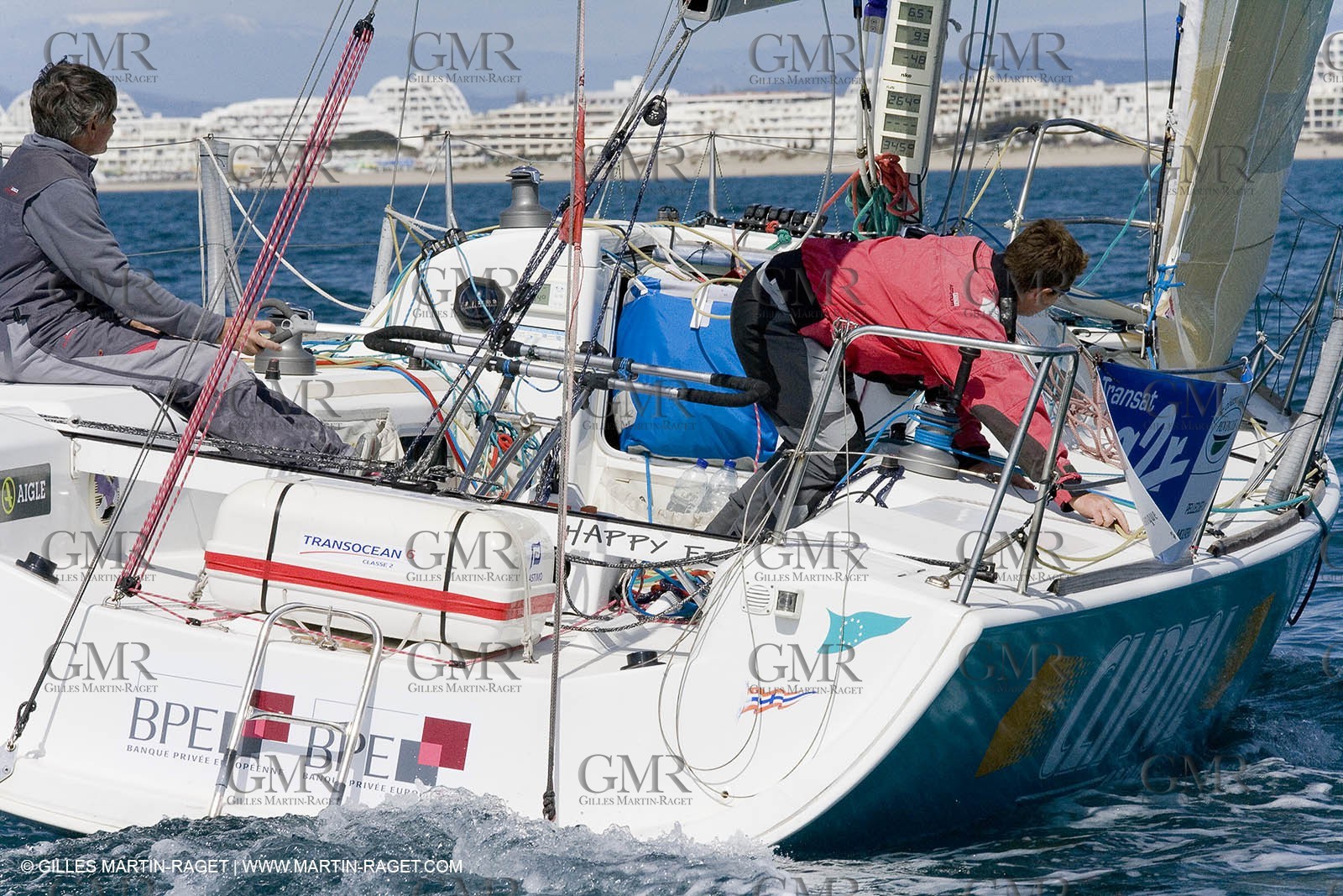 27 03 08- La Grande Motte- (FRA,34) Transat AG2R 2008- Jean-Paul Mouren- Laurent Pellecuer