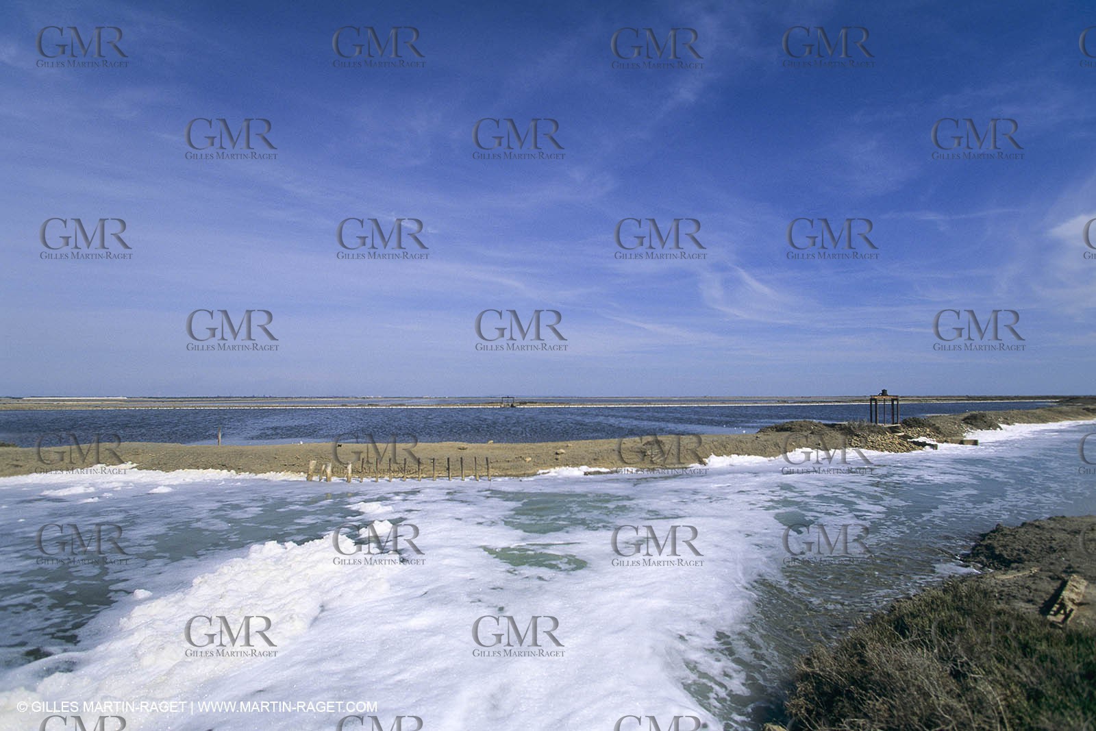 France, Provence, Camargue, Marais salant, Salted marshes