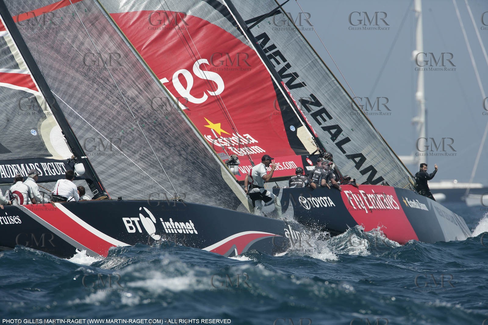 03 07 2007-Valencia (Spain)- 32nd America's Cup - Final Match - Day 8 - Alinghi vs Emirates Team New Zealand