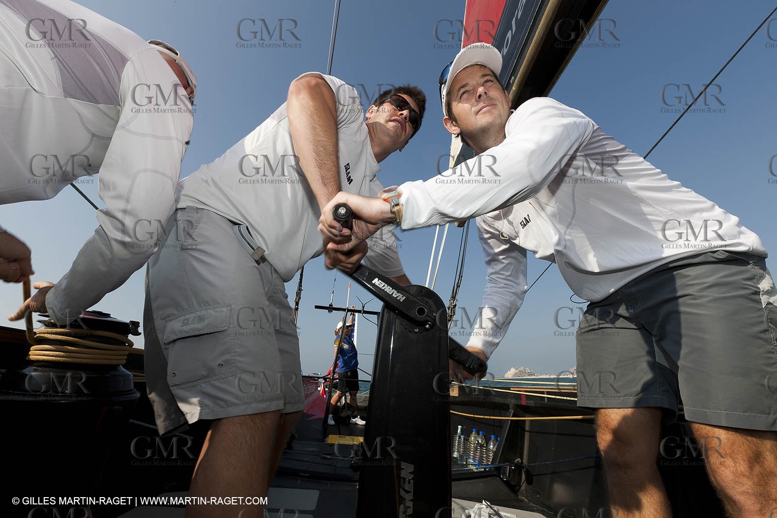 14 11 2010 - Dubai (UAE) - Dubai Louis Vuitton Trophy -  BMW ORACLE Racing - Training - Onboard Vs All 4 one