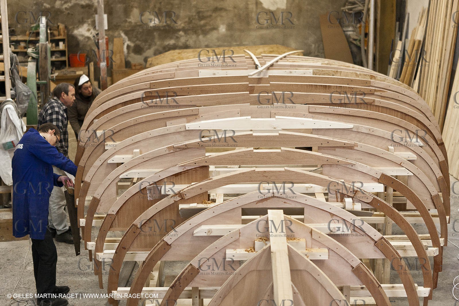 18 01 2012 - Marseille (FRA,13) - Alcyon construction at Carènes boat yard