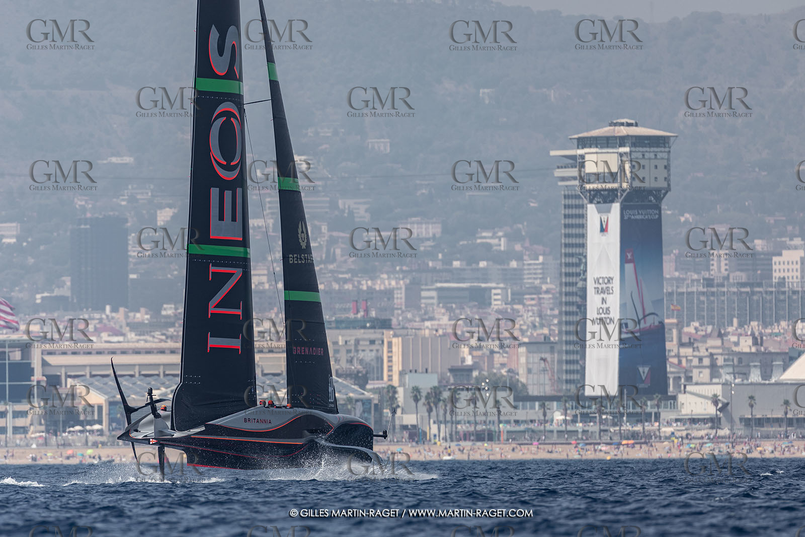 24 08 2024, Barcelona (ESP), Louis Vuitton 37th America's Cup, Louis Vuitton Prelilinary Regatta, Race Day 3