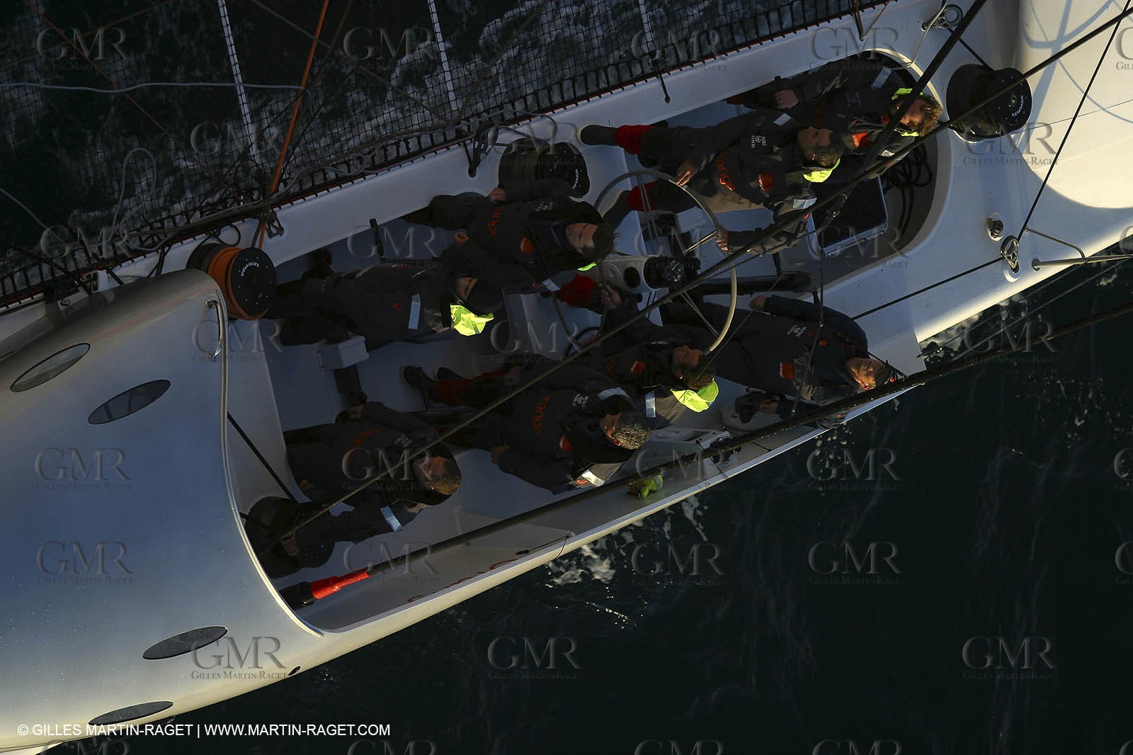 Orange II - 2004 Jules Verne Trophy - Ouessant - first starting line crossing