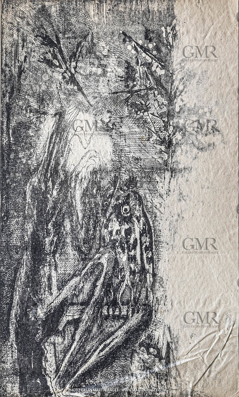 12 07 2020, St Rémy de Provence (FRA, 13) Oeuvre Germaine Richier, gravure