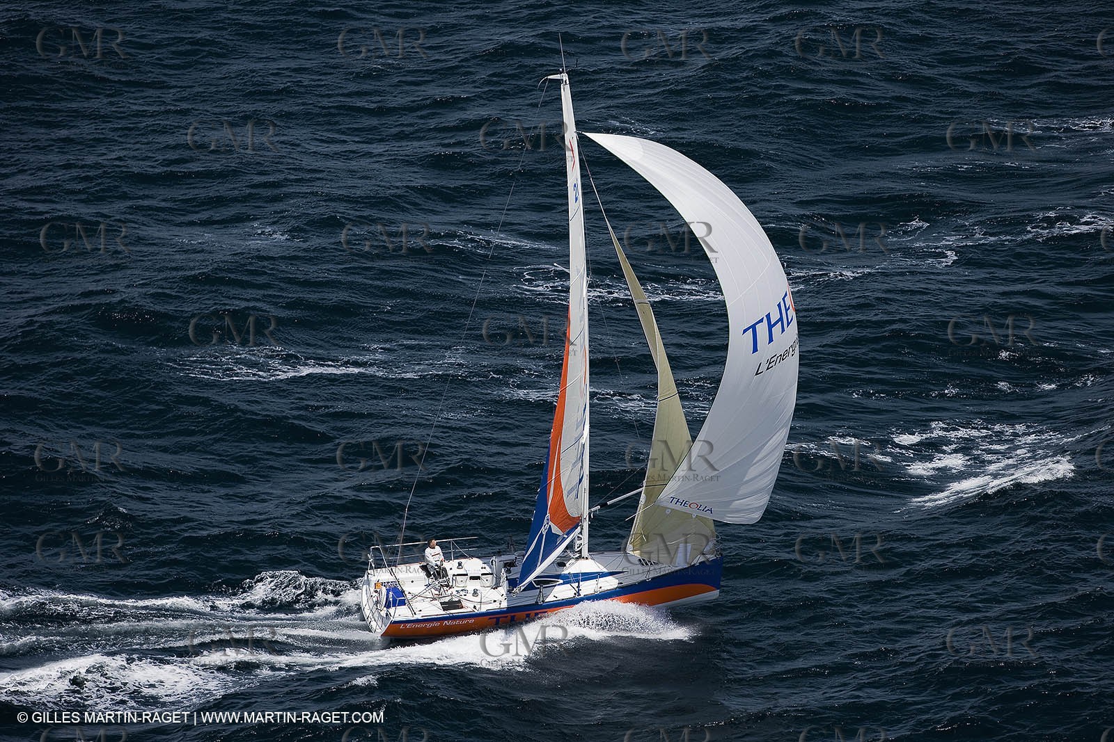 06-26-2007 - FIGARO II - THEOLIA - Skipper : Robert Nagy - Training off Marseille (south France) with strong wind conditions