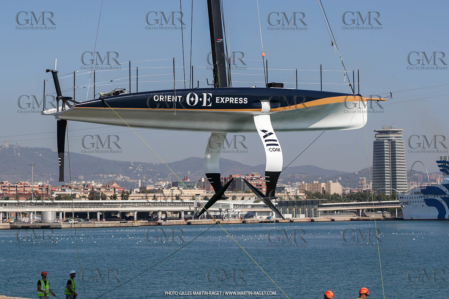 22 08 2023, Barcelona (ESP), 37th America's Cup, Orient Express Racing Team, AC 40 first training