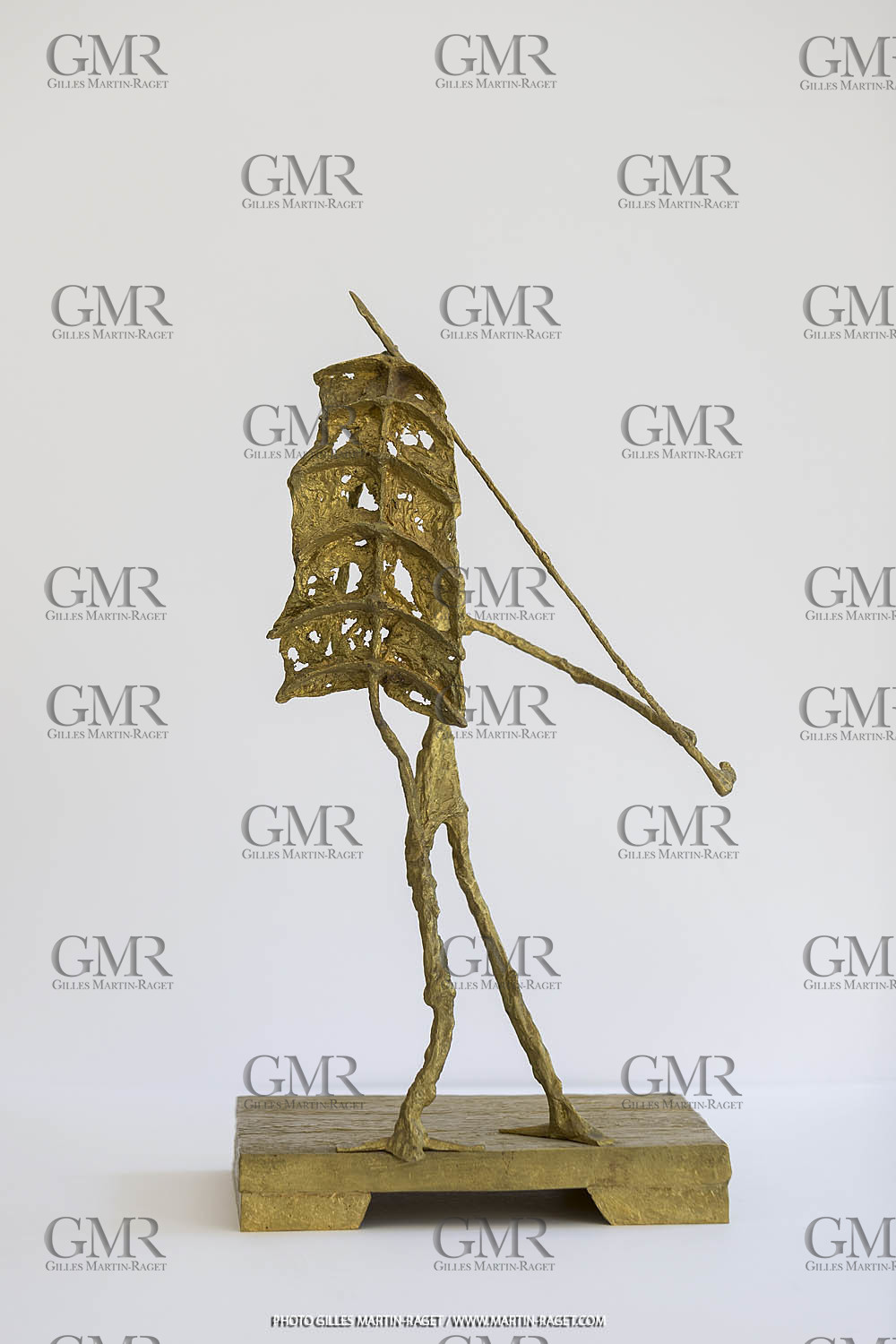 05 08 2019, Marseille (FRA,13), Oeuvre de Germaine Richier, Don Quichotte à l'aile de moulin, 1949, Bronze naturel nettoyé, Epreuve d'exposition, Fondeur L. Thinot, Paris, 56,5 x 31 x 29 cm, Collection famille Germaine Richier
