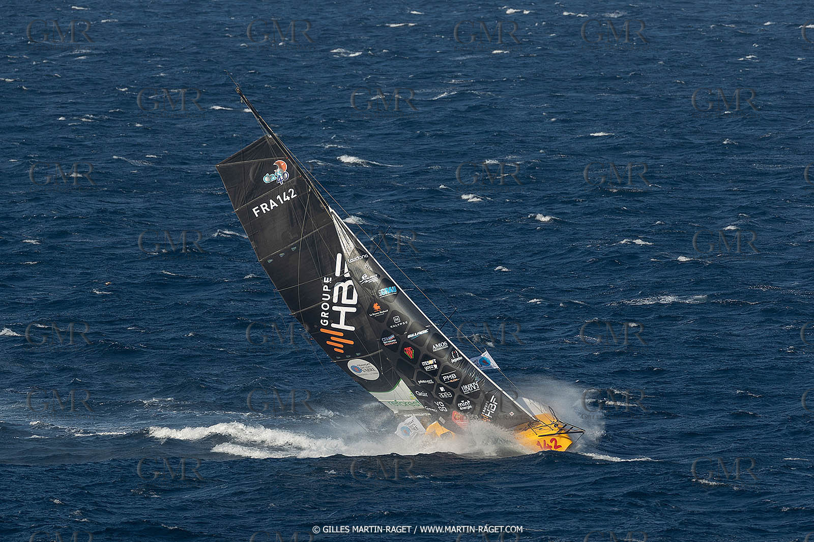27 08 2021, Marseille (FRA), Transat Jacques Vabre 2021, Class 40, HBF-Reforest'Action (Kito de Pavant, Gwen Gbick)
