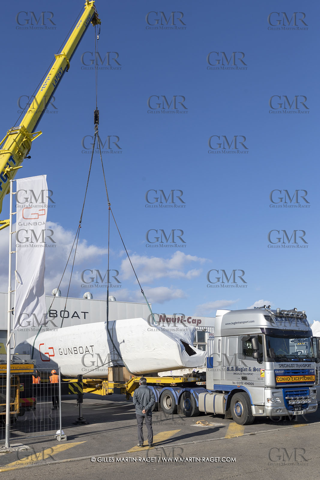 15 02 2022, La Grande Motte (FRA), Gunboat 80  1 hulls delivery