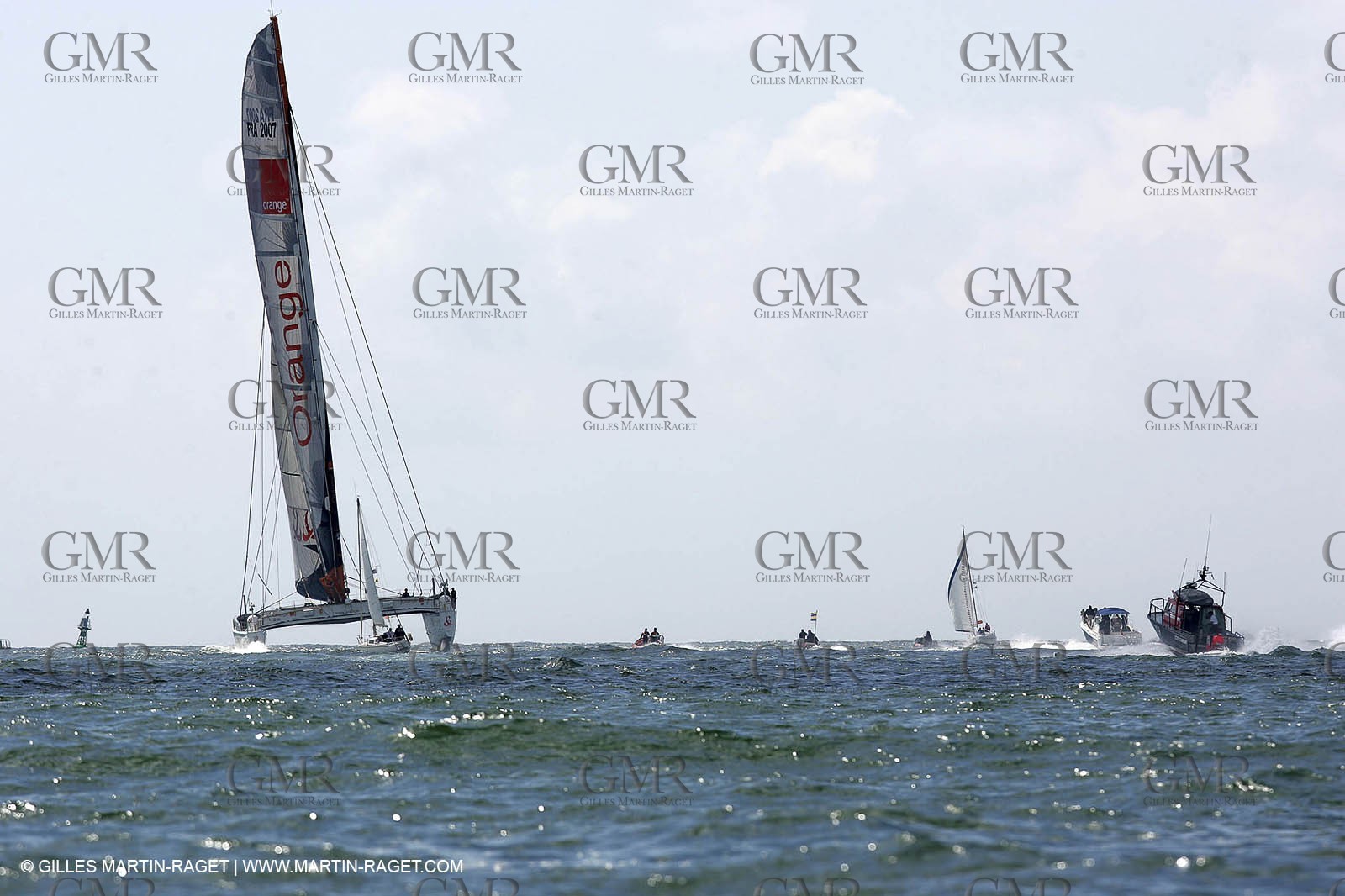 2004 Atlantic record attempt - Orange II back in La Baule