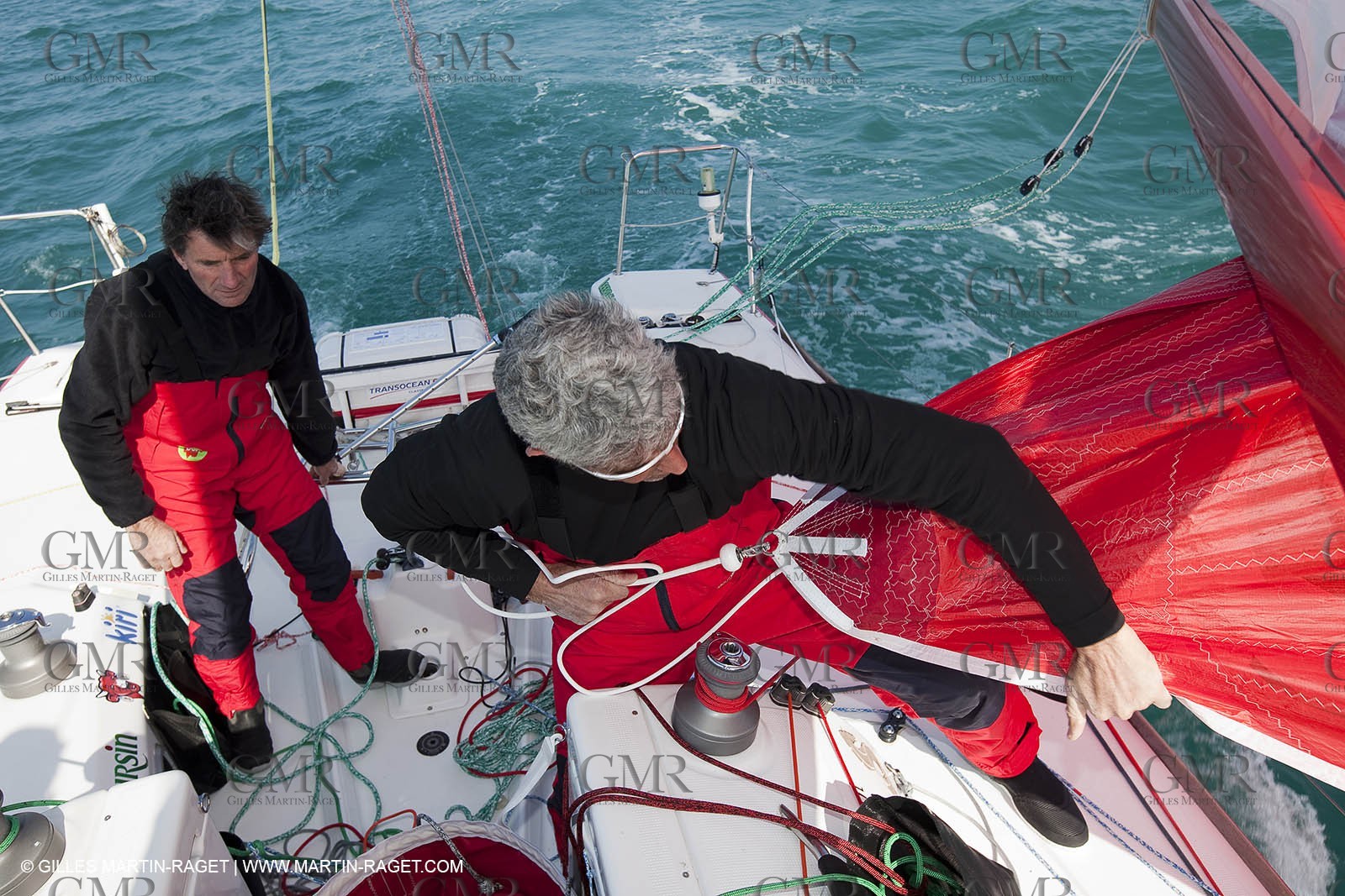 13 03 2010 -  La Grande Motte   Port Camargue (FRA) - Groupe Bel - Kito de Pavant   Sebastien Audigane training for Transat AG2R