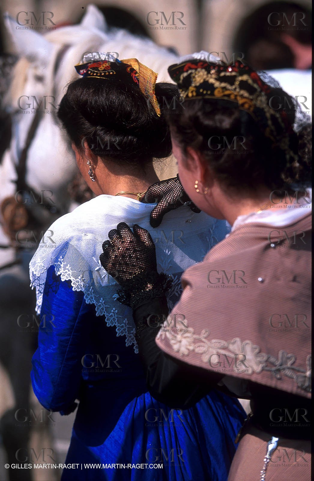 Women of Arles in traditional costume