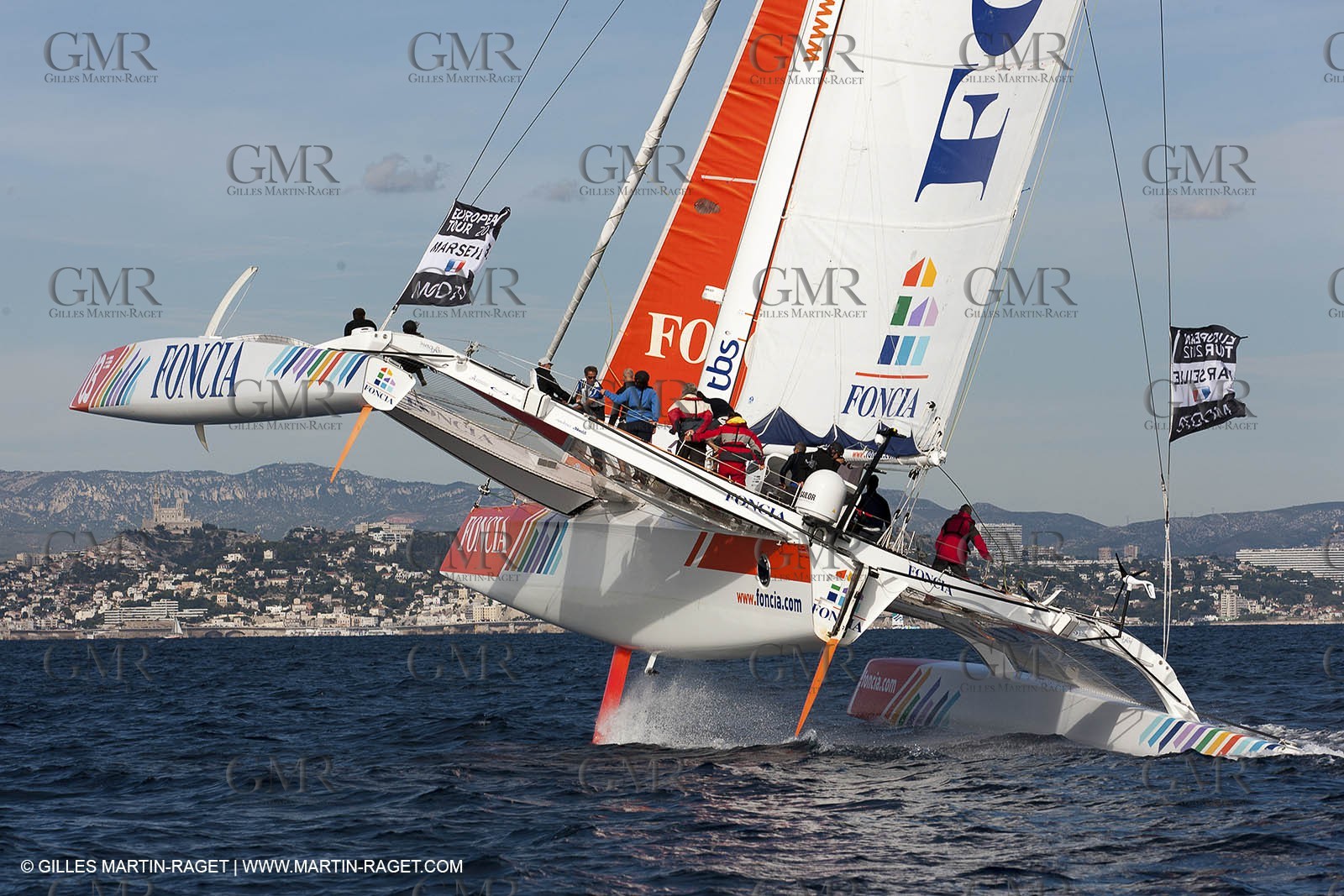 27 09 2012 - Marseille (FRA,13) - Alpari World Match Race Tour - Match Race France 2012 - Day 3 - Quarter finals - Matc Racing specialists sail on Foncia
