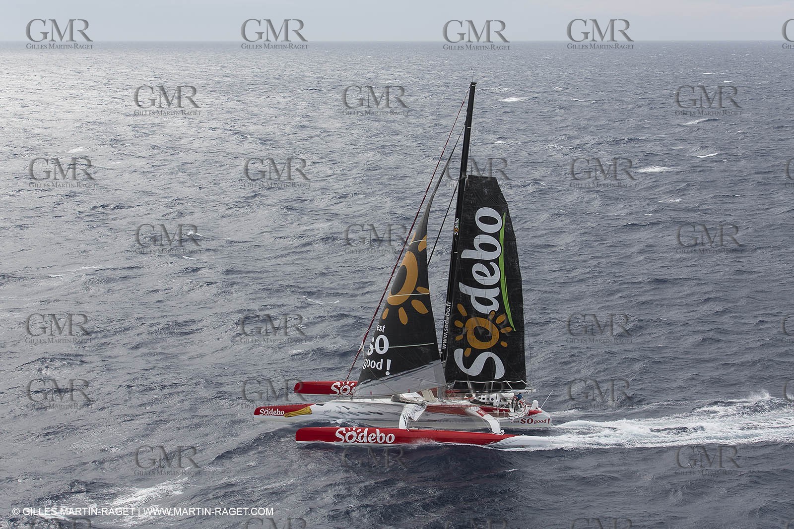 12 09 2012 - Marseille (FRA,13) - Trimaran Sodebo - Thomas Coville - Trans Mediterranée record attempt.