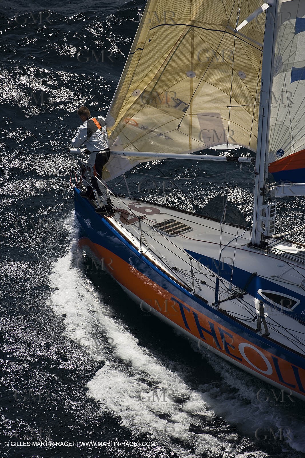 06-26-2007 - FIGARO II - THEOLIA - Skipper : Robert Nagy - Training off Marseille (south France) with strong wind conditions