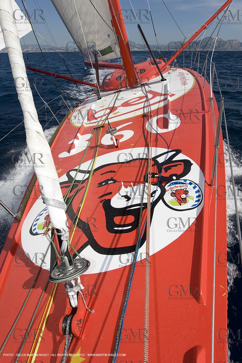 20 09 2007 - Marseille (FRA, 13) - IMOCA monohulls- GROUPE BEL (Kito de Pavant) - First sea trials - Onboard with Kito de Pavant and Sebastien Col