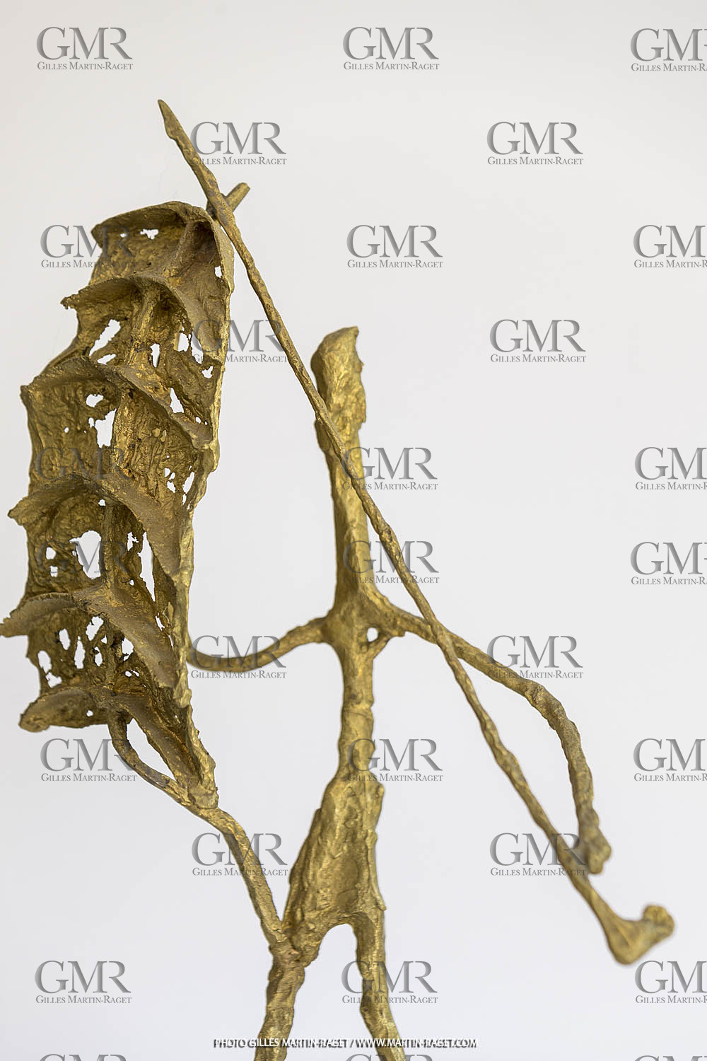 05 08 2019, Marseille (FRA,13), Oeuvre de Germaine Richier, Don Quichotte à l'aile de moulin, 1949, Bronze naturel nettoyé, Epreuve d'exposition, Fondeur L. Thinot, Paris, 56,5 x 31 x 29 cm, Collection famille Germaine Richier