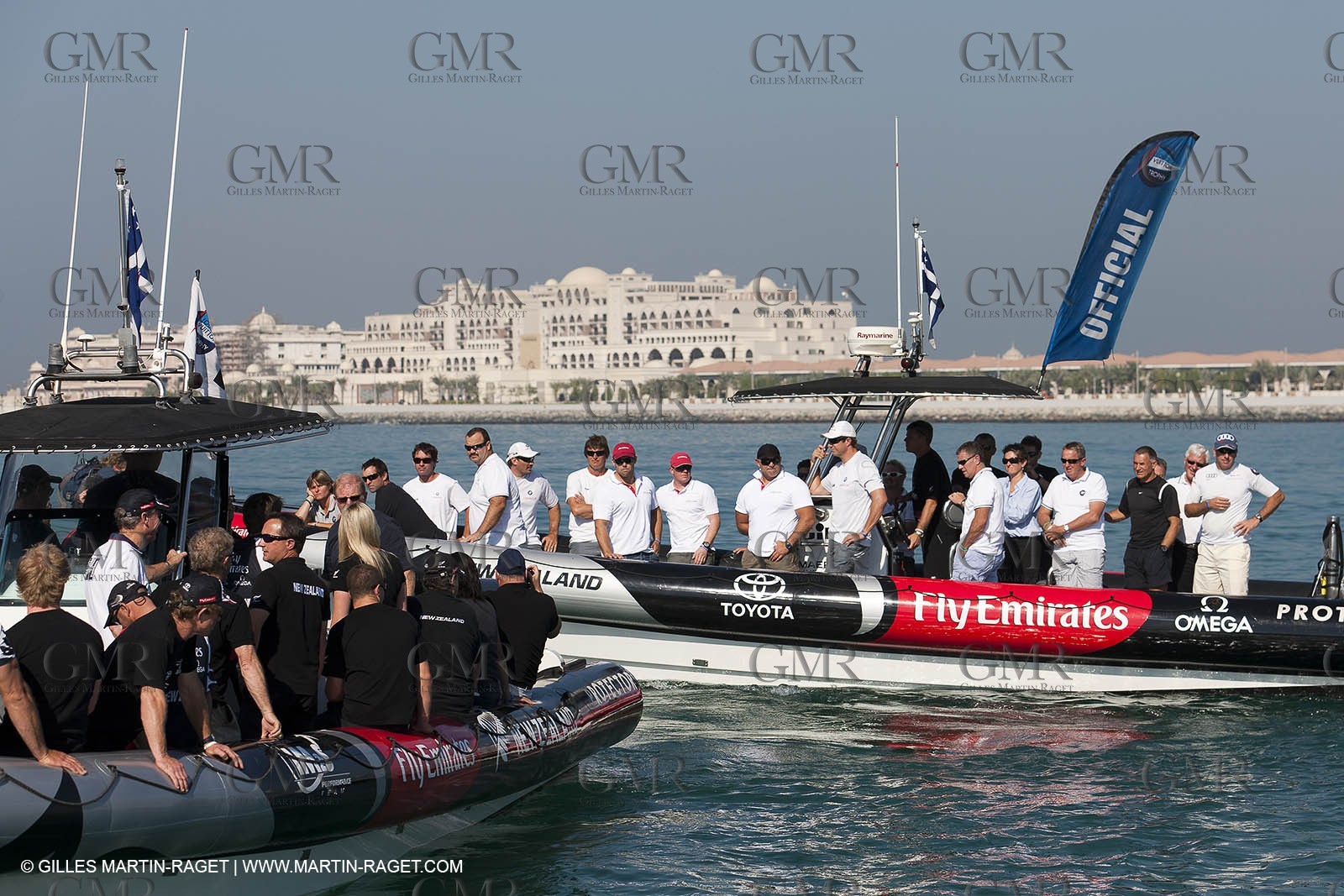 26 11 2010 - Dubai (UAE) - Dubai Louis Vuitton Trophy - BMW ORACLE Racing - NZ mine accident remembrance