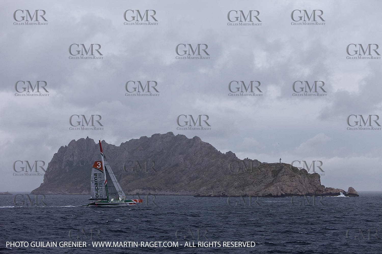 05 14 09 - Marseilles - Mediterranean Record - Groupama 3 - Franck Cammas - G Class - Start from Marseilles to Carthage (Tunisia)