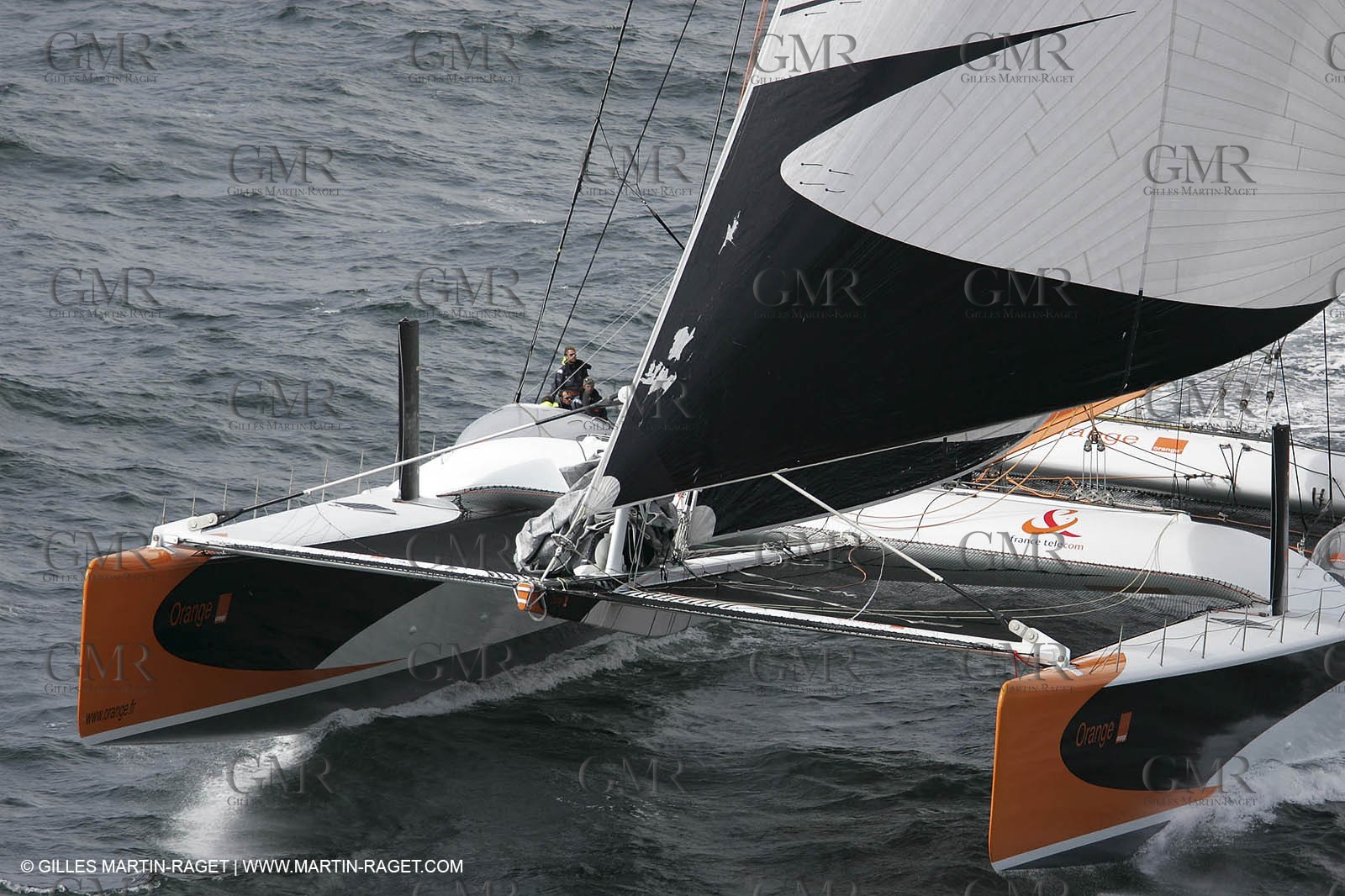 2004 Atlantic record attempt - Orange II at Land's End