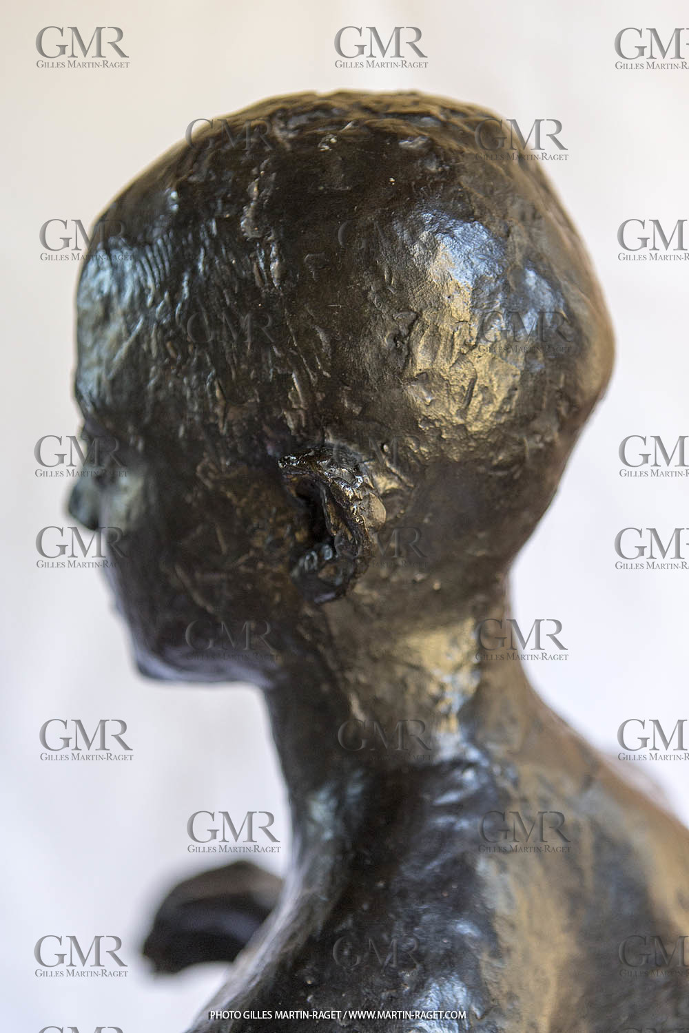 06 03 2016, Saint-Etienne du Grès (FRA,13), Oeuvre de Germaine Richier, Loretto I 1934, Bronze patiné foncé, Numéroté 4 6, fondeur Susse, Paris, 160 x 52 x 35 cm, Collection particulière