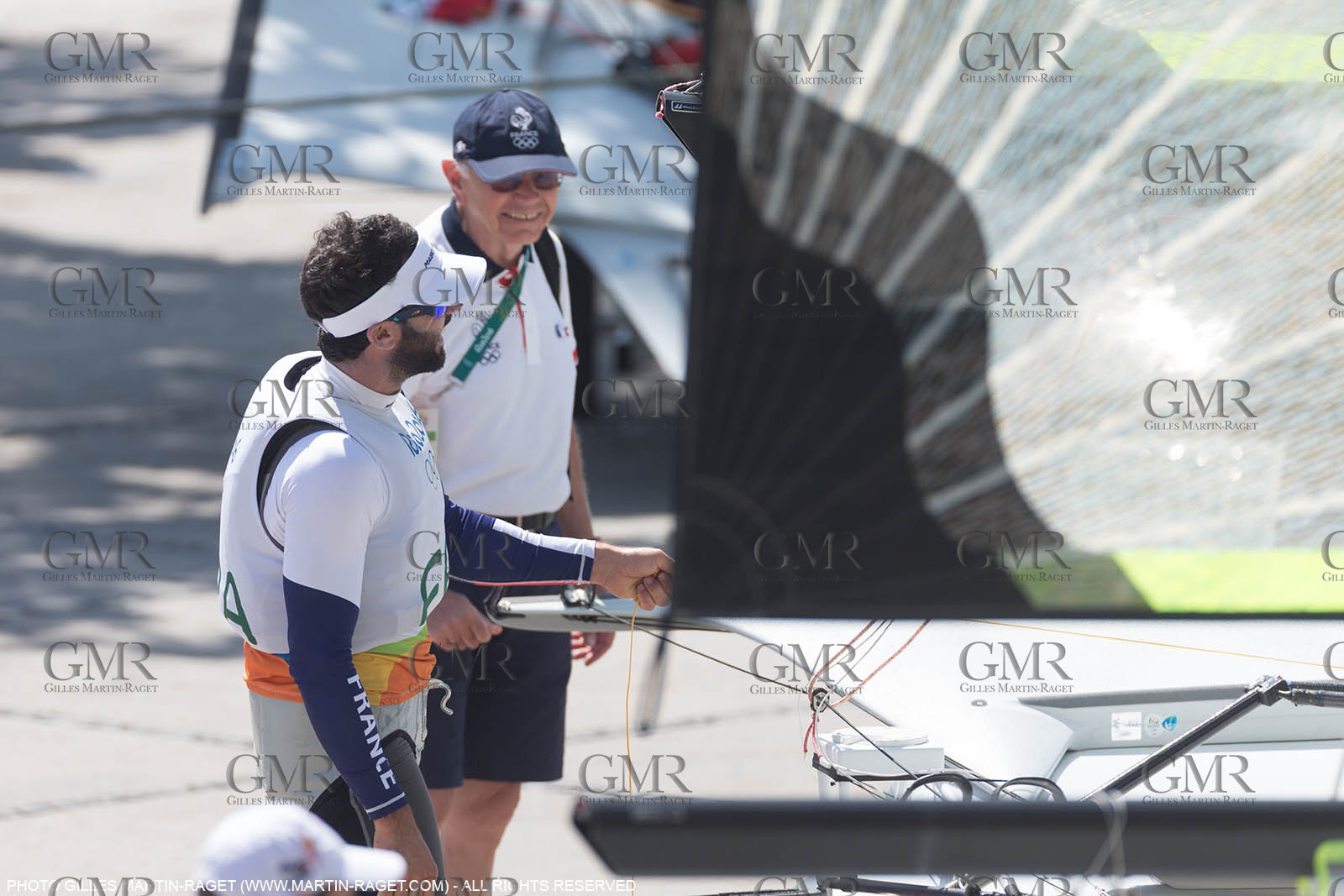 16 08 2016, Rio de Janeiro (BRA), 2016 Olympic Games, Sailing, 49er, Julien d'Ortoli, Noe Delpech