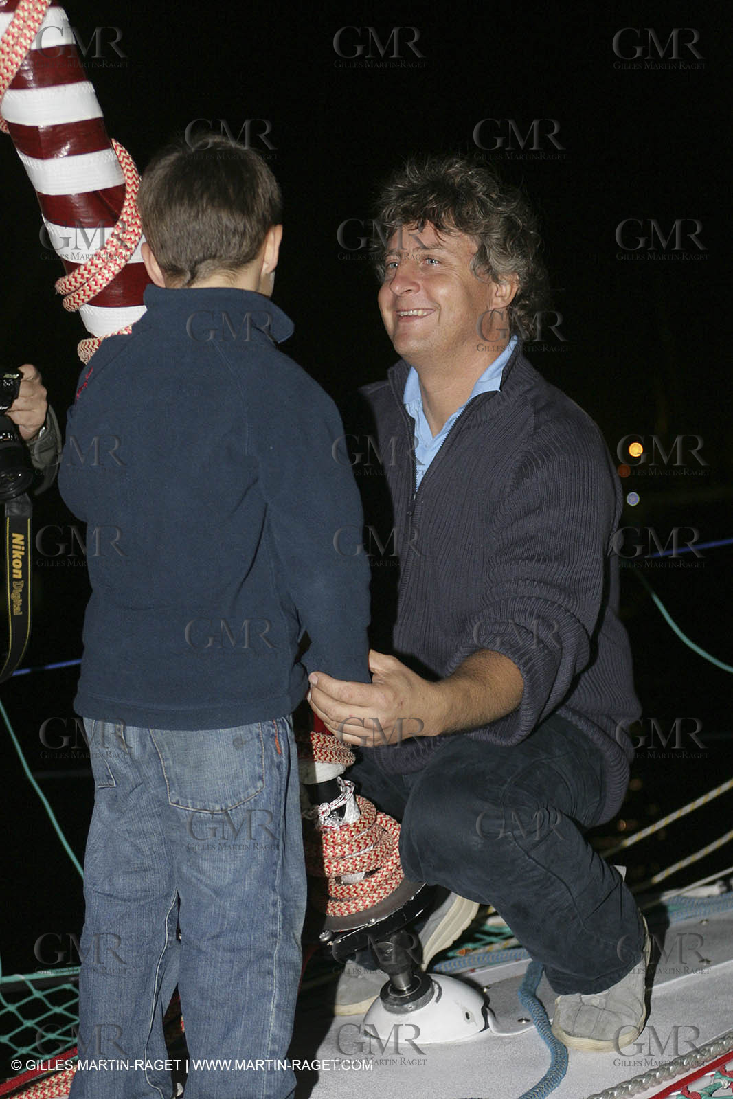 27 10 2006 - Saint Malo (FRA) - Route du Rhum 2006 - Thomas Coville - Sodeb'O - Lock passage