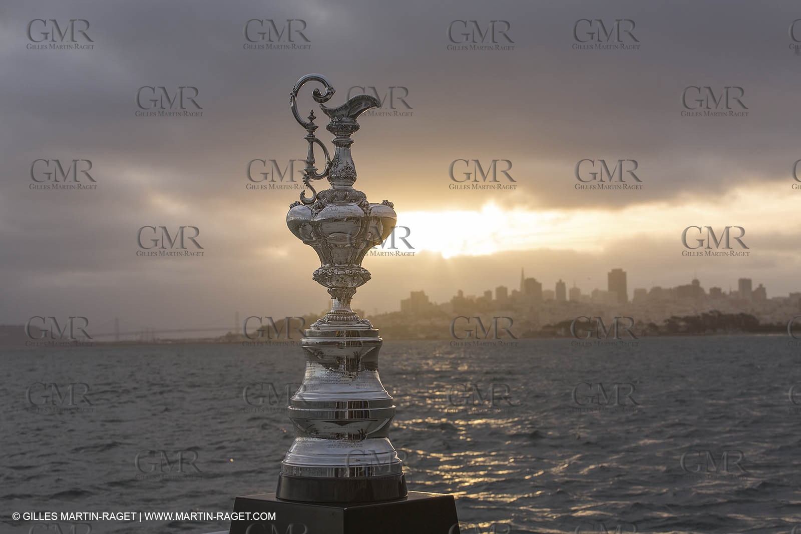 18 02 2013 - San Francisco (USA) - 34th America's Cup - The America's Cup Trophy in San Francisco Bay