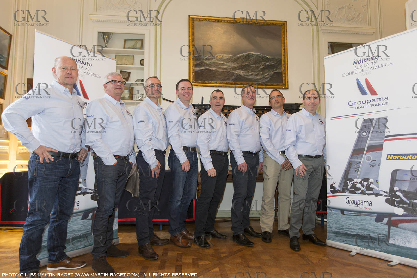 22 02 2016, Paris (FRA), 35th America's Cup, Groupama Team France announces Norauto as official partner at Yacht Club de France